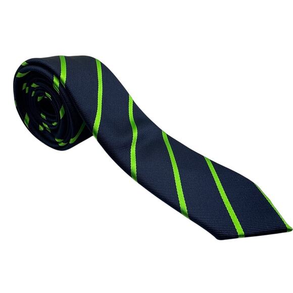 BDG Repp Striped Neck Tie Career Office Business Preppy Workwear Academia Style - Picture 1 of 9